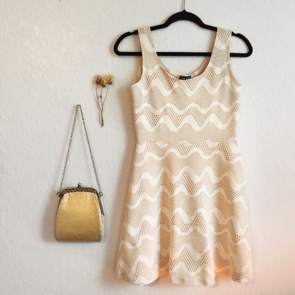 Creme Mesh Dress